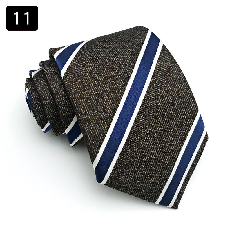 Tie Men’s Formal Wear Business Stripes Business Shirt - 11style