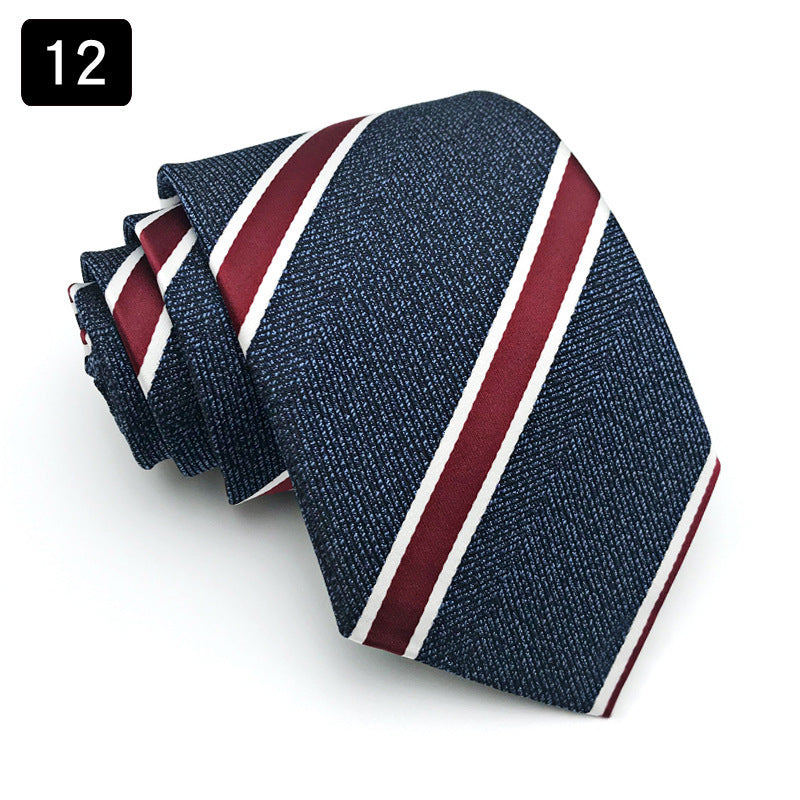 Tie Men’s Formal Wear Business Stripes Business Shirt - 12style