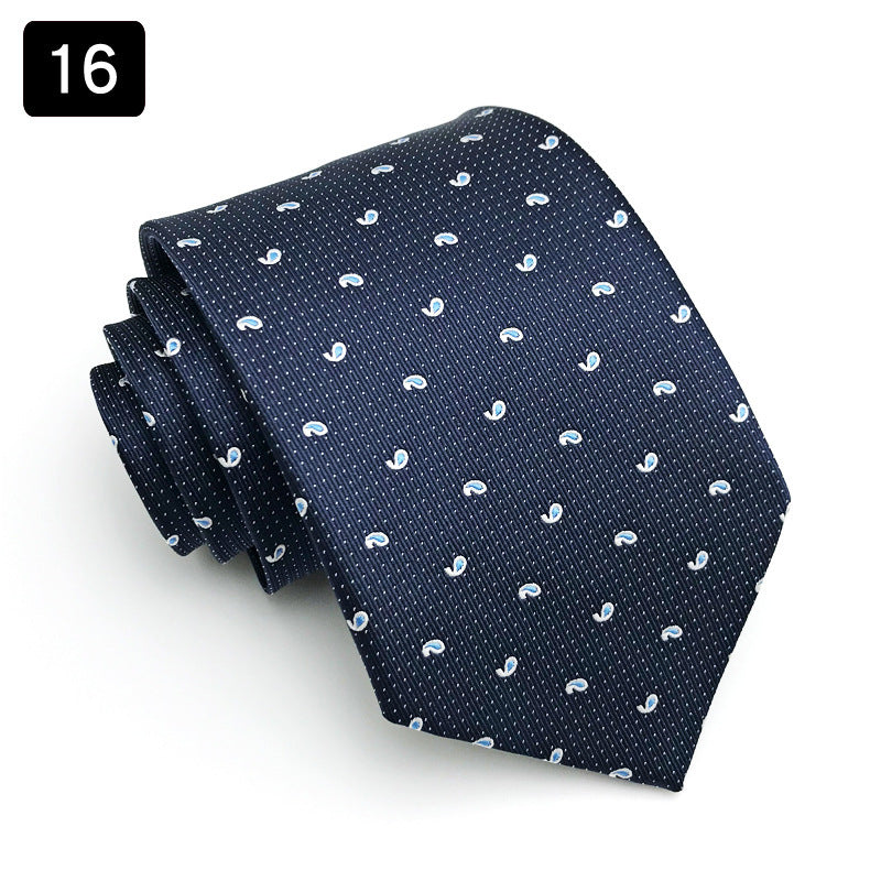 Tie Men’s Formal Wear Business Stripes Business Shirt - 16style