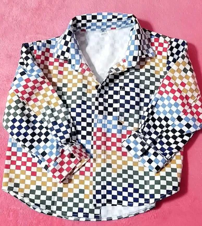 Children’s Korean-style Mosaic Casual Jacket