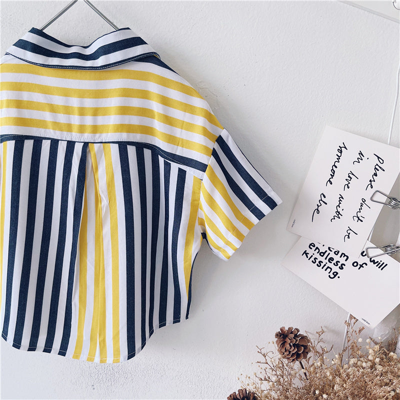 Boys’ Summer Children’S Short-Sleeved Shirts And Children’S Tops