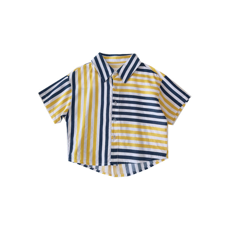 Boys’ Summer Children’S Short-Sleeved Shirts And Children’S Tops - Photo Color / 90cm