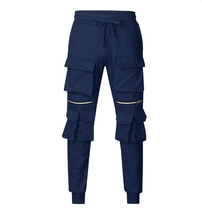 Brother fitness slim fashion casual sports trousers trend - Navy / L