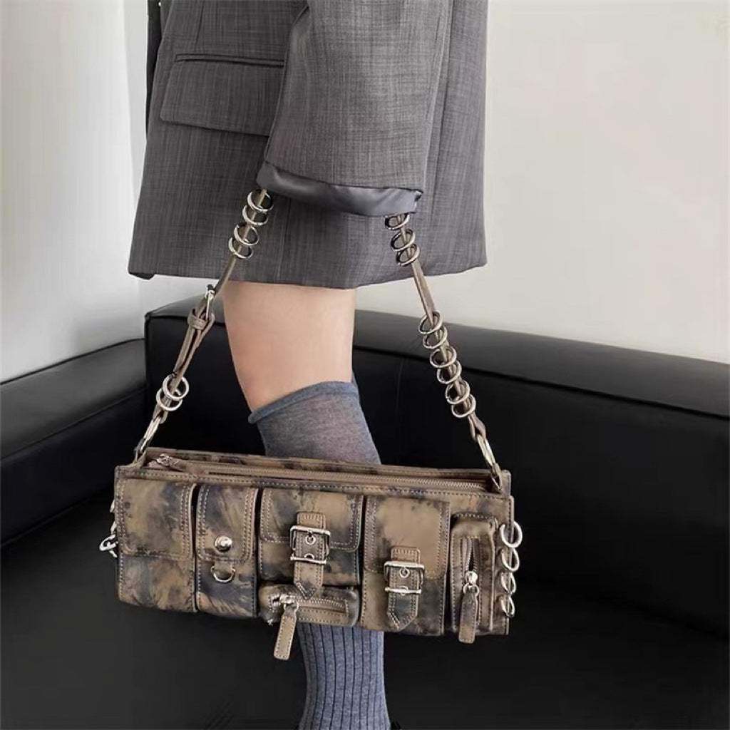 Brown Black PU Bag Global Luxury Fashion Brand - Brown