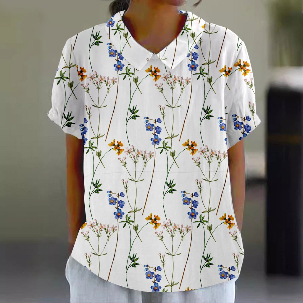 Shirt Women’s Short Sleeve Creative Retro Short Sleeve T-shirt