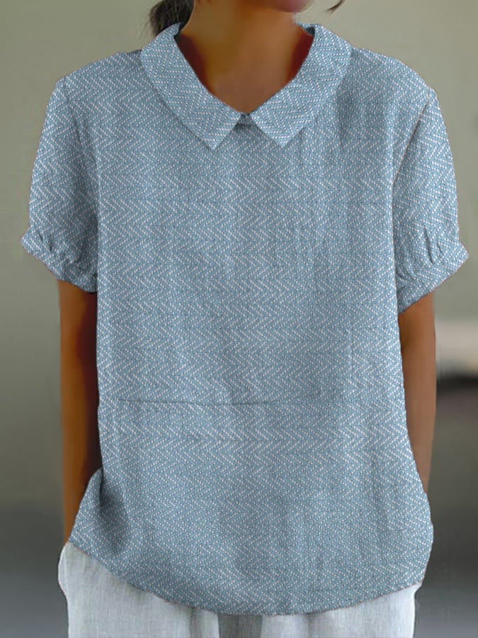 Shirt Women’s Short Sleeve Creative Retro Short Sleeve T-shirt - 35 D758 / XXS