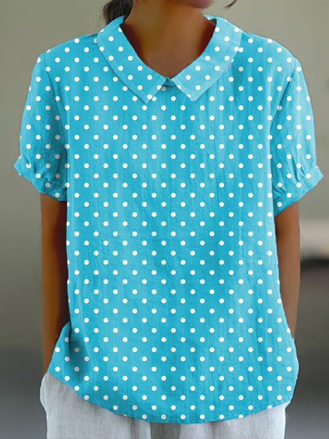 Shirt Women’s Short Sleeve Creative Retro Short Sleeve T-shirt - 37 D758 / XXS