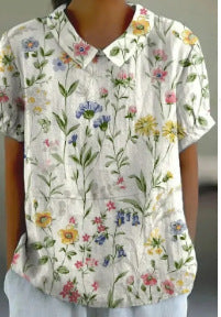 Shirt Women’s Short Sleeve Creative Retro Short Sleeve T-shirt - 39 Style / XXS
