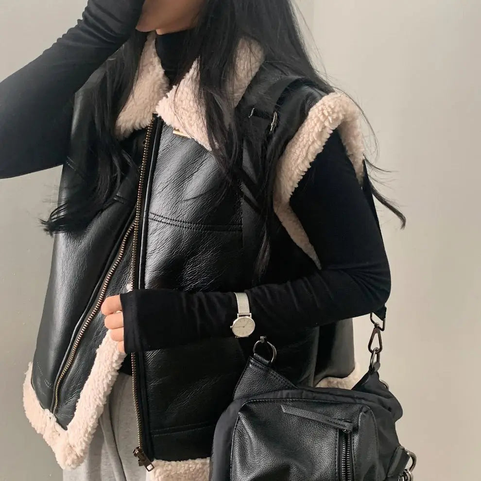 All-match Zipper Vest Jacket Coat For Women