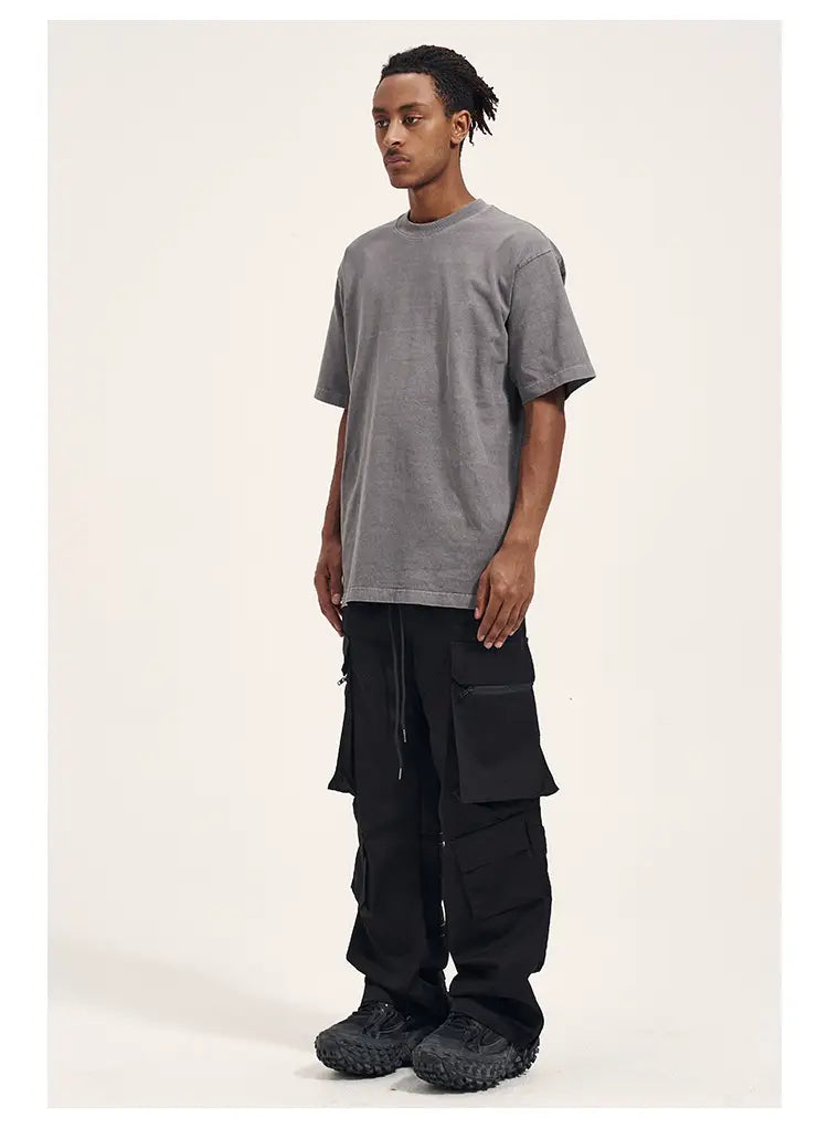 Multi Pocket Retro Velcro Side Zipper Men’s Casual Pants