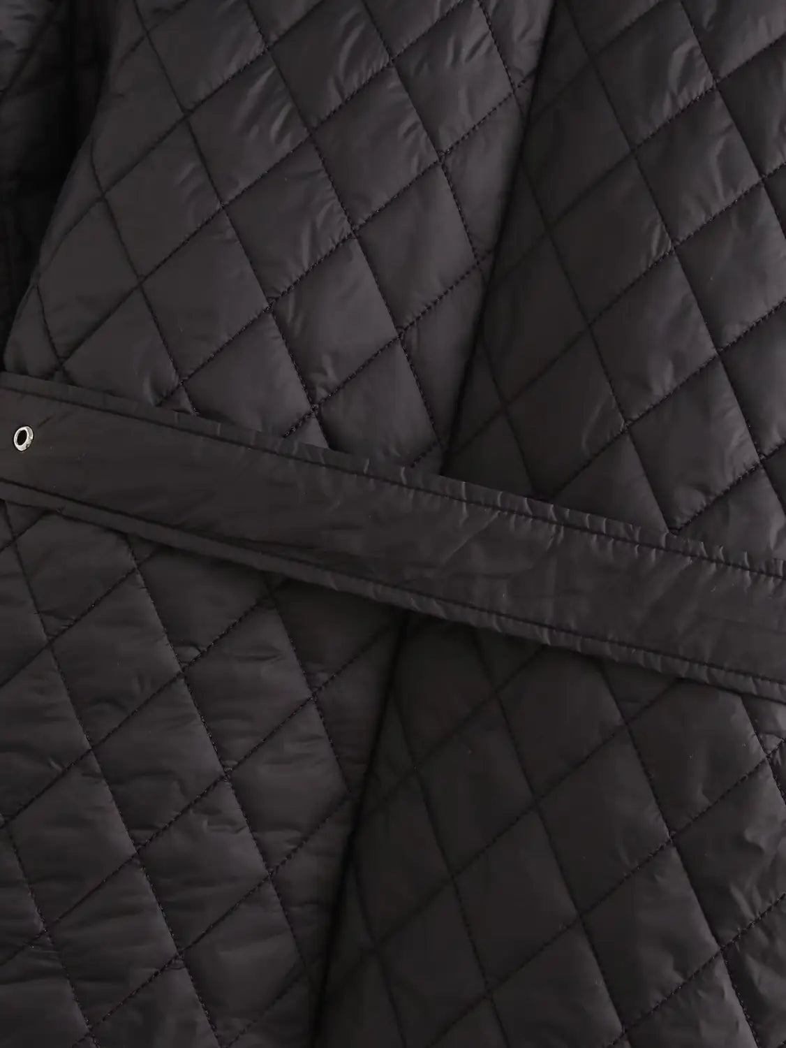 Fashion Simple With Belt Quilted Cotton Coat Jacket