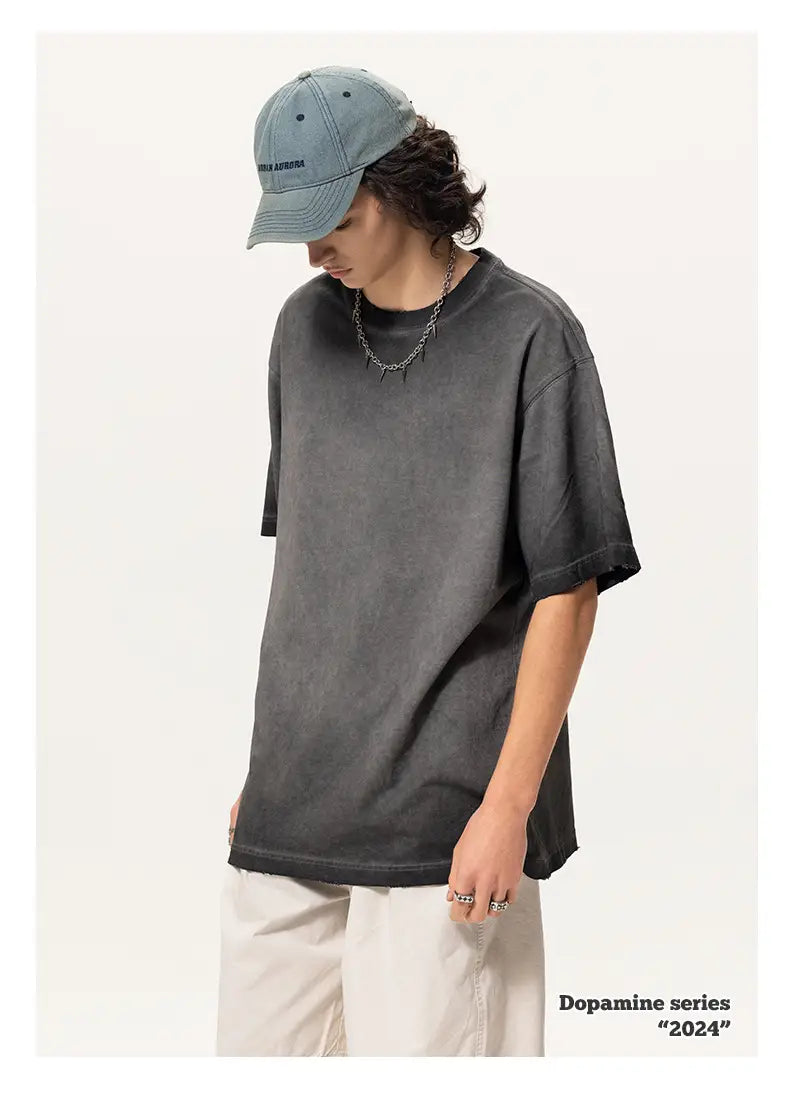 Street Dopamine Pure Cotton Washed Old Short Sleeve
