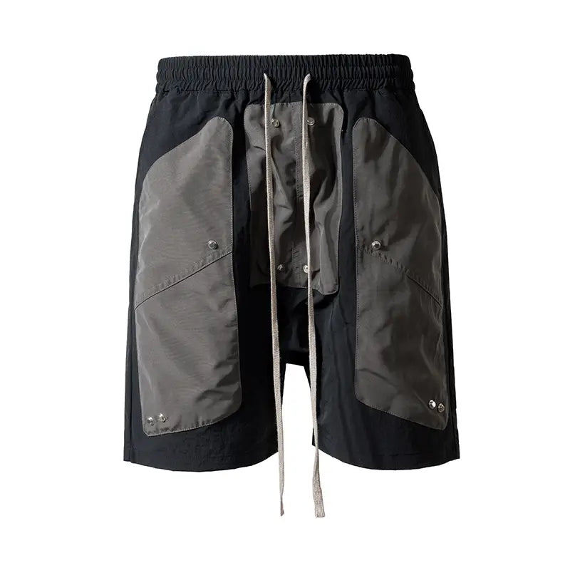 Men’s Casual Loose Shorts Contrast Patch