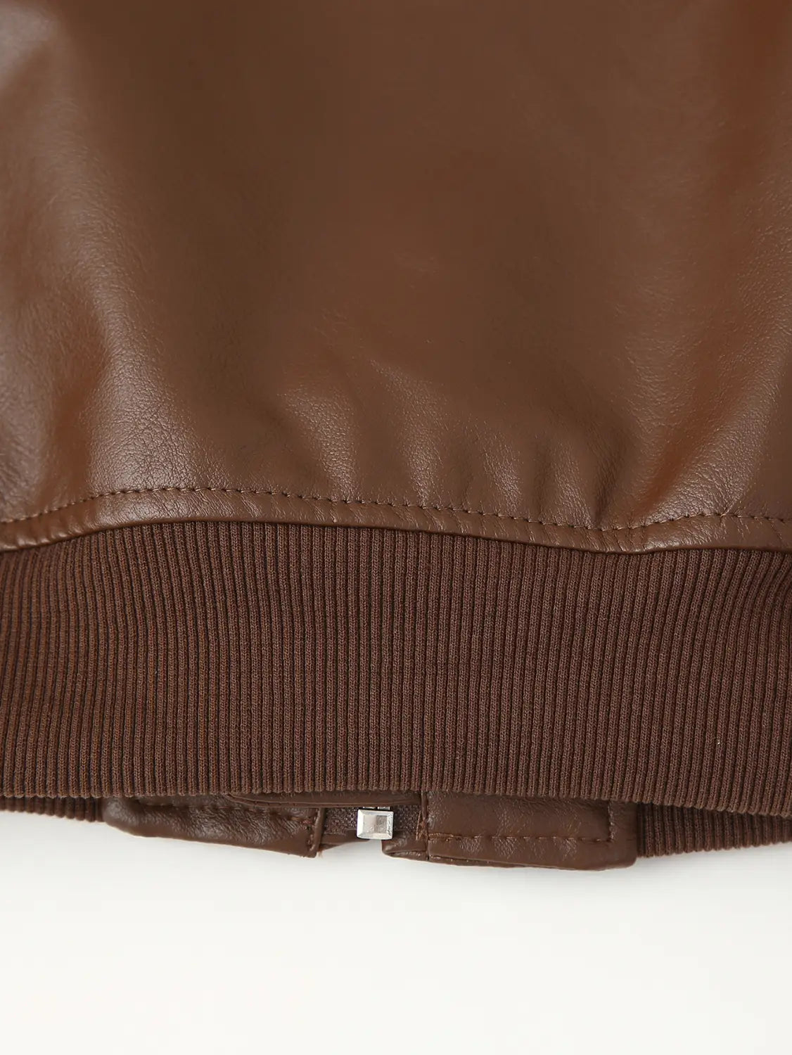 Short Jacket Fried Street Leather Clothing With Stand Collar Coat