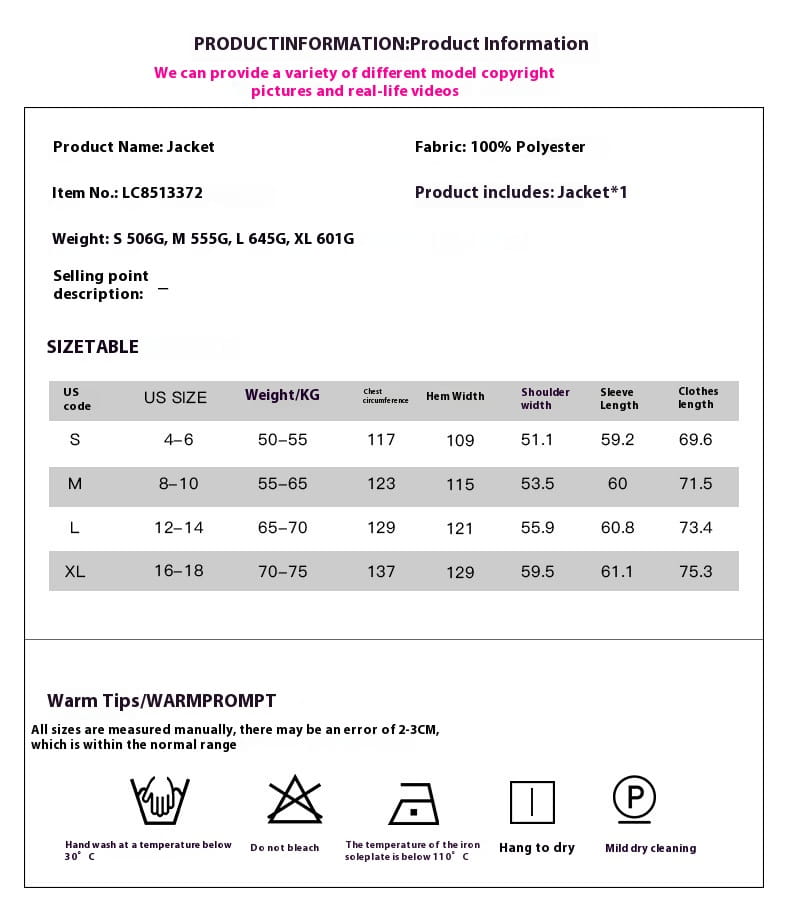 Casual Fleece Printed Long Sleeve Hooded Jacket