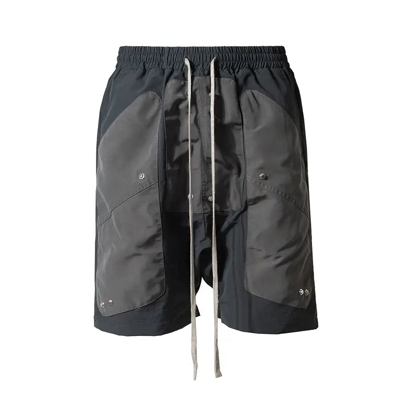 Men’s Casual Loose Shorts Contrast Patch