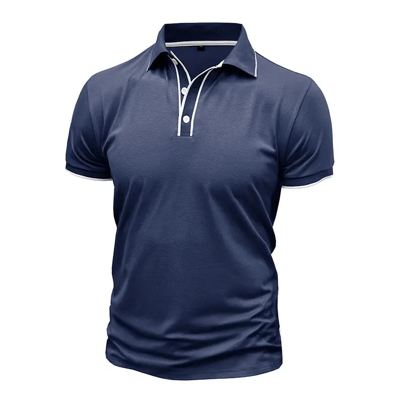 European And American Style Men’s Clothing Short Sleeve Lapel Jacquard
