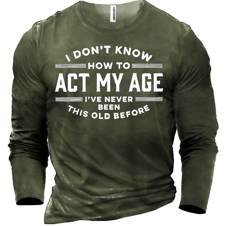 Men’s Casual Round Neck Long Sleeve Printing