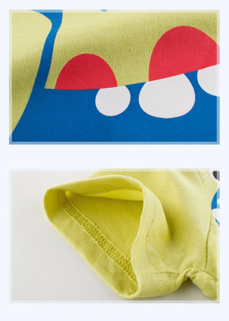 Children’s top cartoon T-shirt with round neck and short sleeve