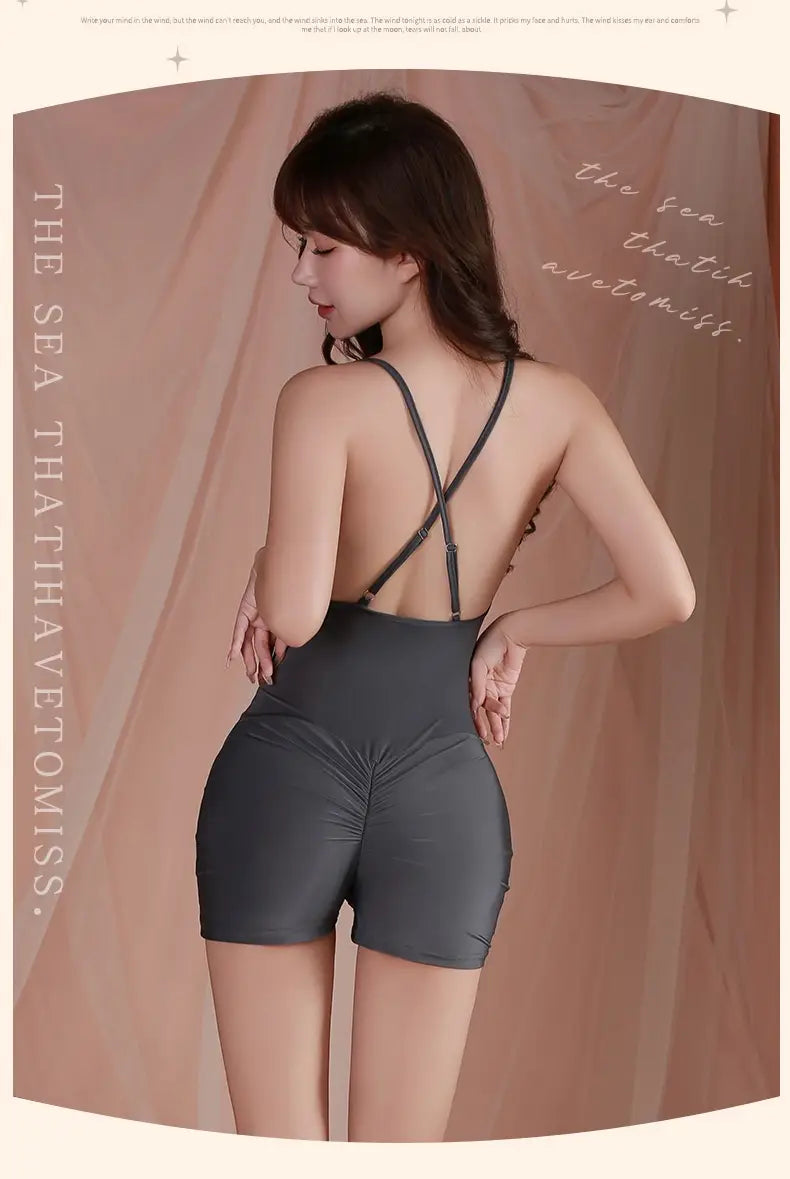 New Tight Low-cut Suspender Jumpsuit