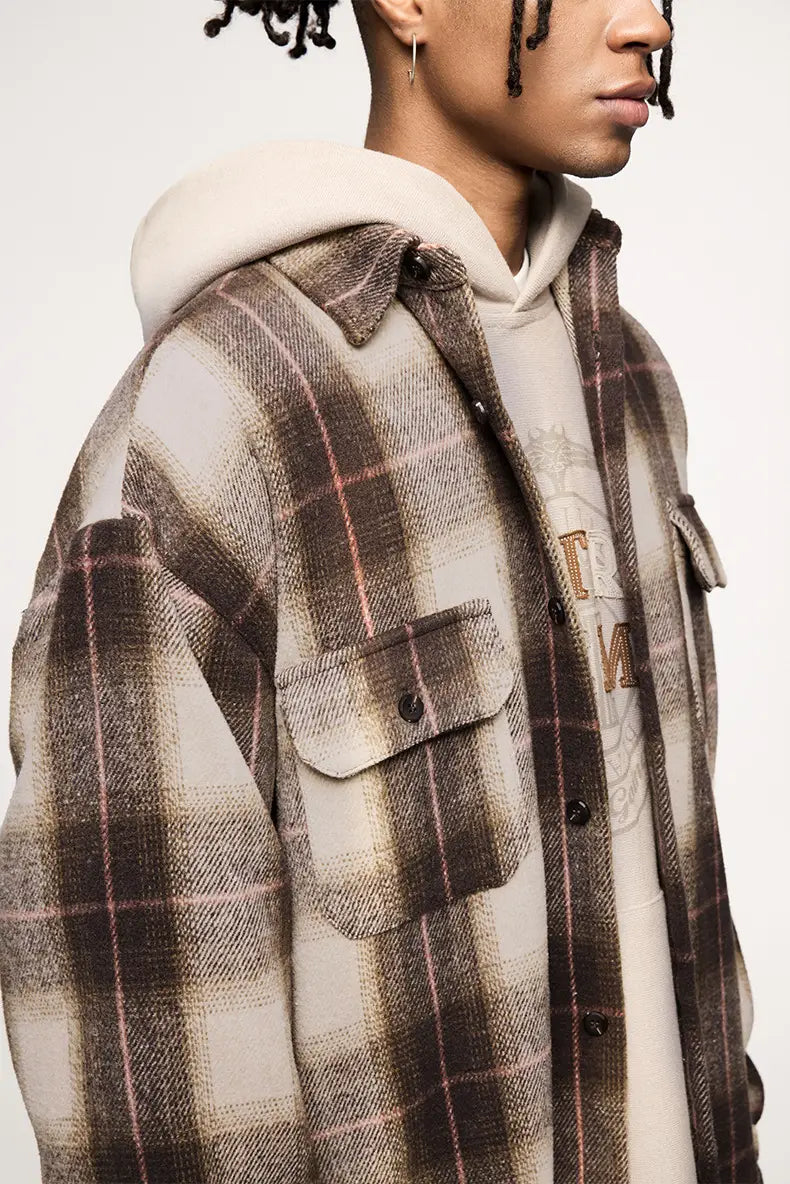 Japanese-style Retro Suede Workwear Shirt Coat