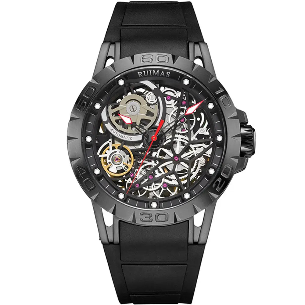 Luminous Mechanical Marvel Stainless Steel Luxury Clothing Accent
