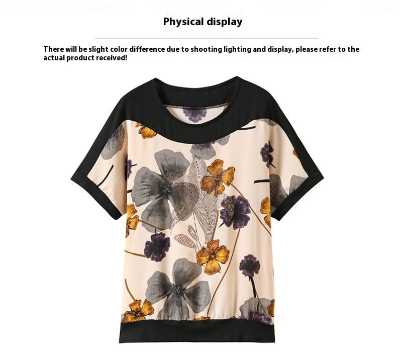 Women’s Short-sleeved T-shirt Loose Slimming Top