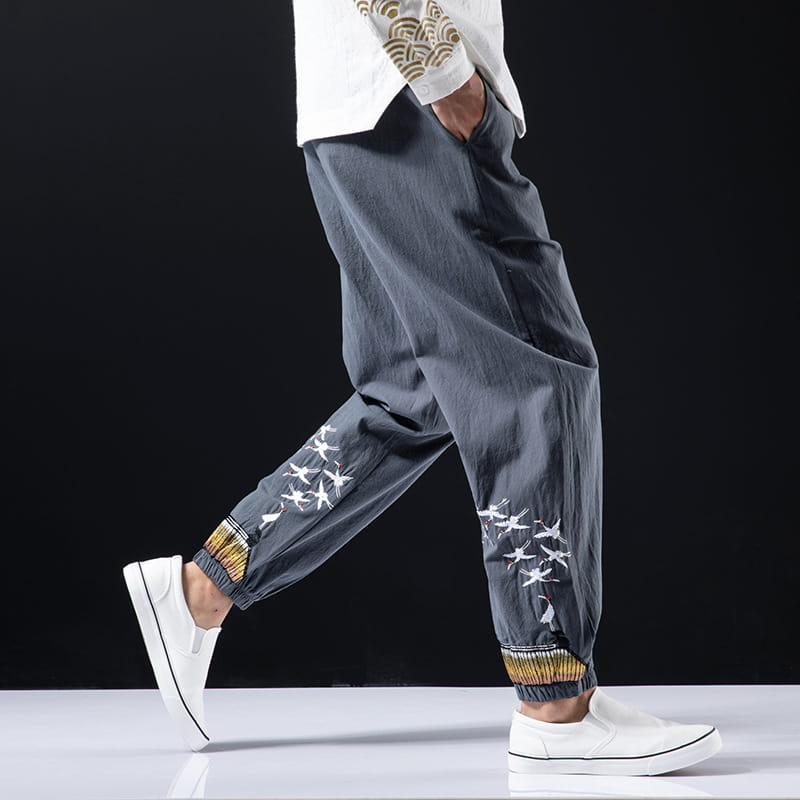 Chinese style men’s plus size casual pants