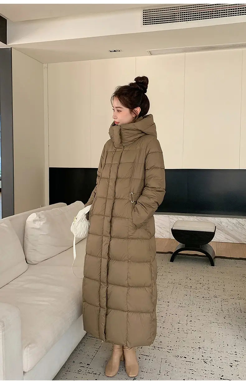 Thickened Long Section Down Cotton Jacket Coat
