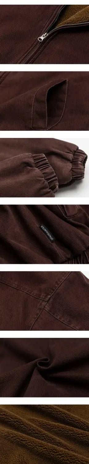 New Solid Color Lamb Wool Lining Winter Cotton Dress Men