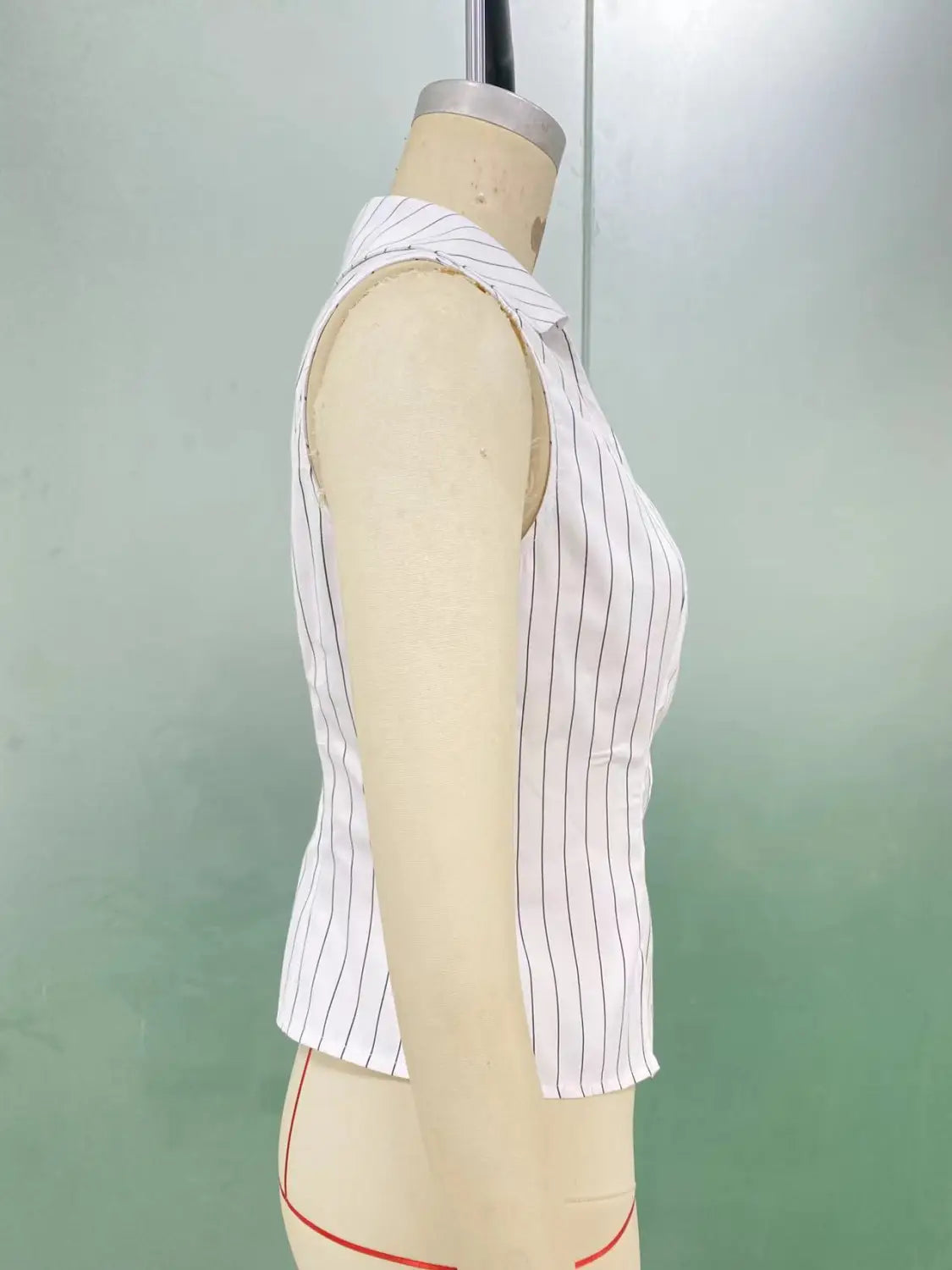 Summer European And American Temperament Striped Sleeveless Shirt
