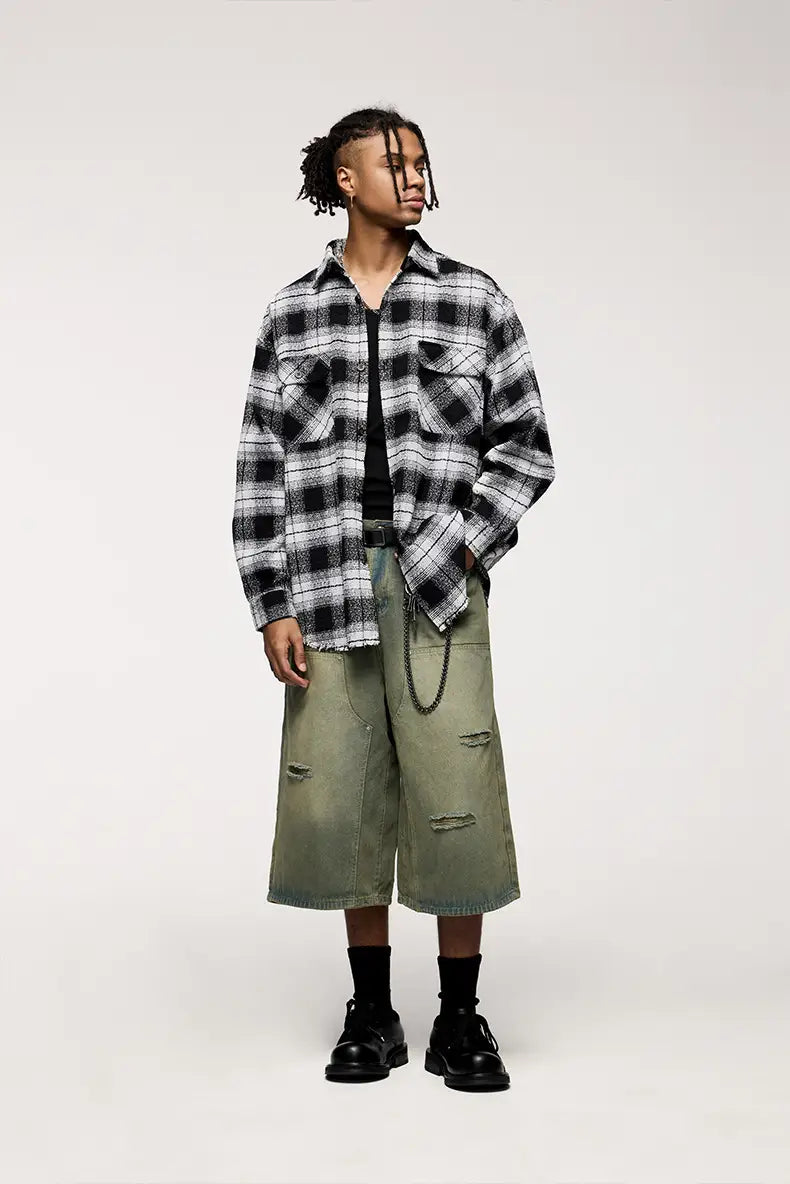 American Plaid Workwear Shirt Coat Shirt