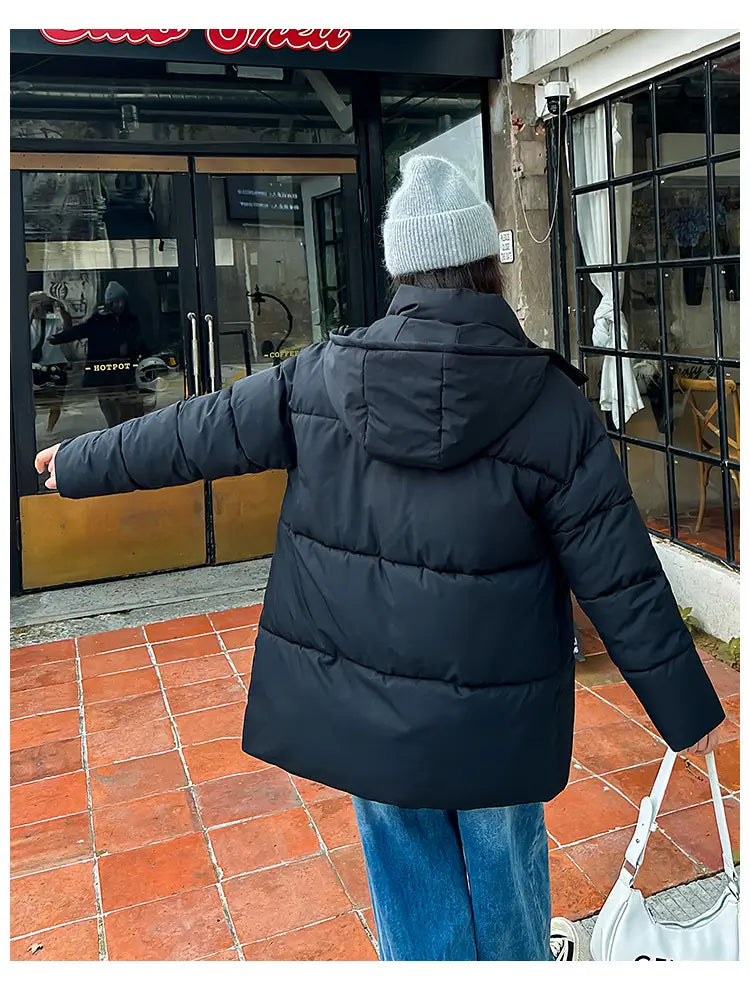 Women’s Mid-length Thickened Minority Fashion Temperament Cotton-padded Jacket