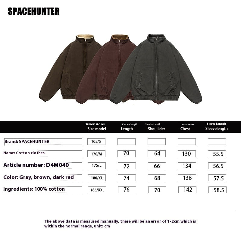New Solid Color Lamb Wool Lining Winter Cotton Dress Men