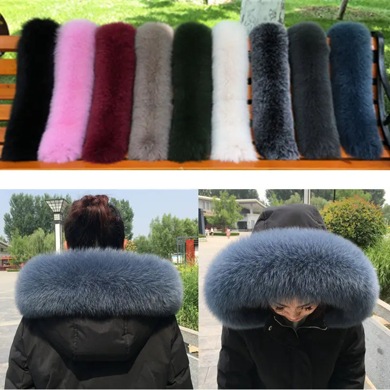 Collar Real Fur Men And Women Autumn And Winter Scarf Neck