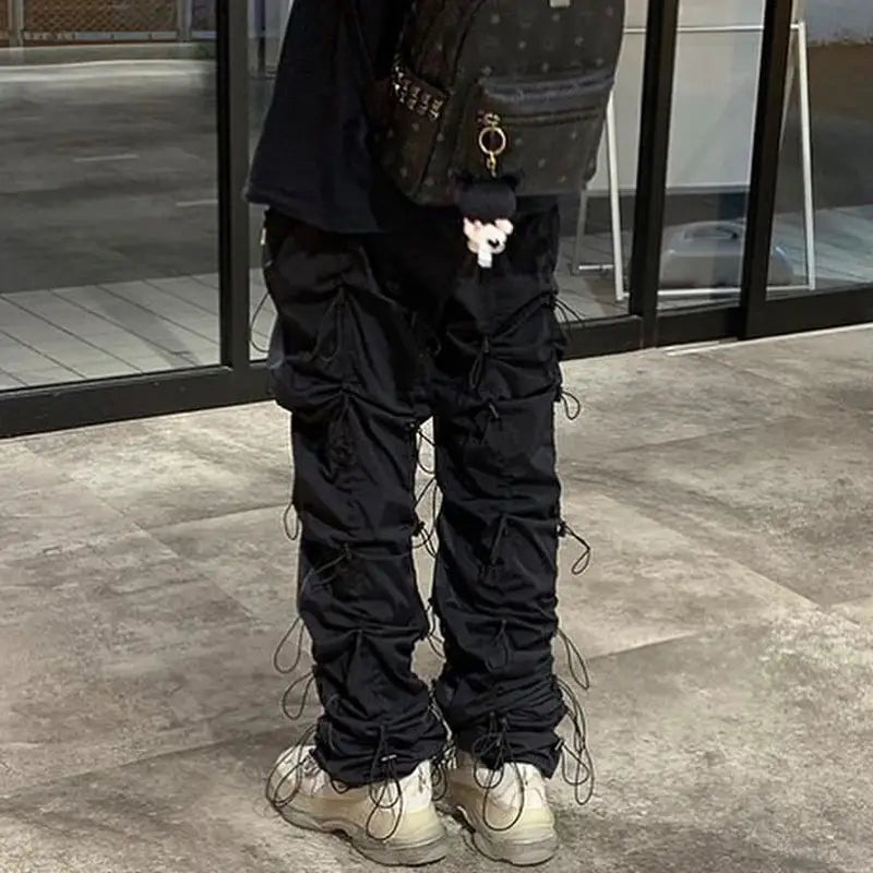 Functional drawstring slacks