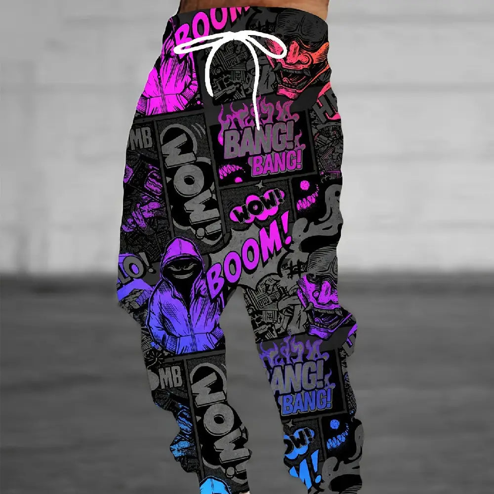 Men’s Colorful Printing Sports Casual Sweatpants