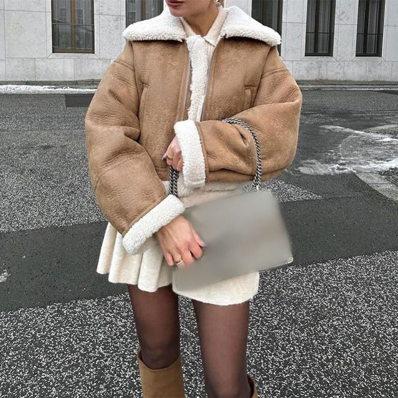 Women’s Short Zipper Thermal Coat