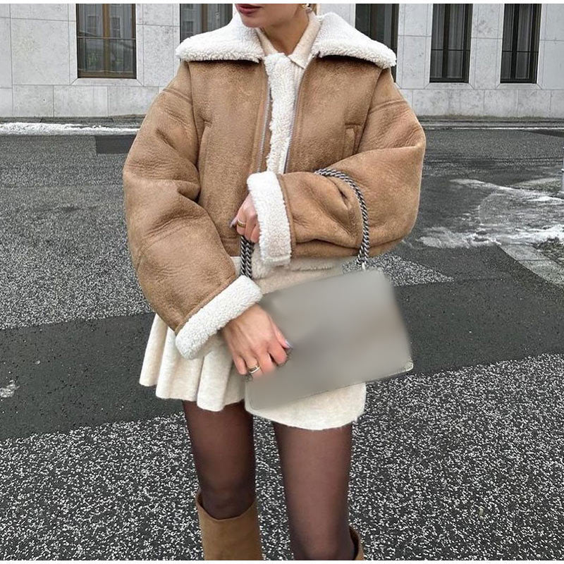 Women’s Short Zipper Thermal Coat