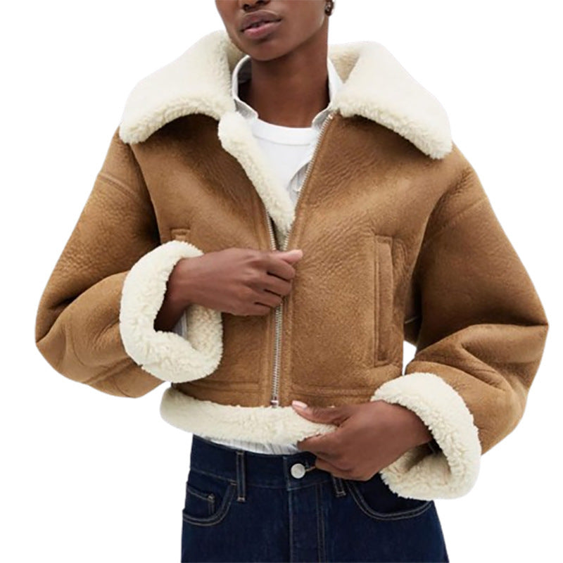 Women’s Short Zipper Thermal Coat