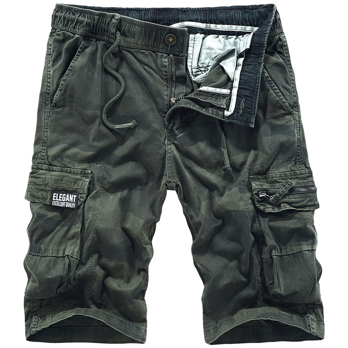 Men’s Fashion Loose Straight Casual Sports Shorts - Army Green / 29