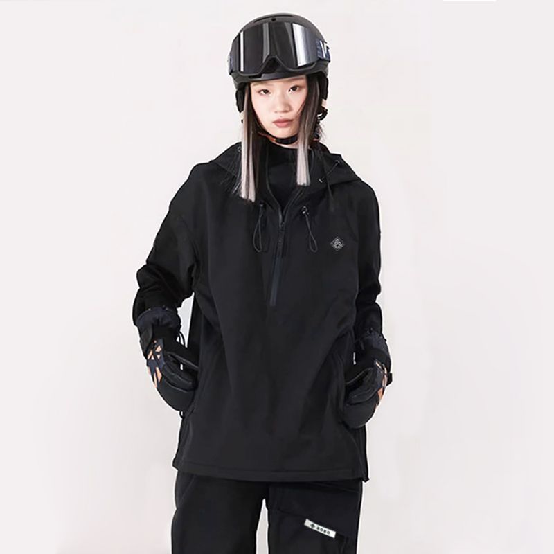Ski Suit Soft Shell Sweater Women’s Men’s Pullover Top Veneer Double Board Waterproof Coat