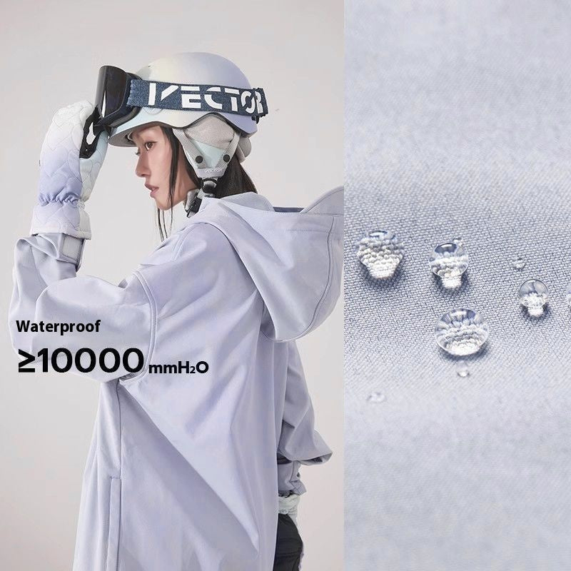 Ski Suit Soft Shell Sweater Women’s Men’s Pullover Top Veneer Double Board Waterproof Coat