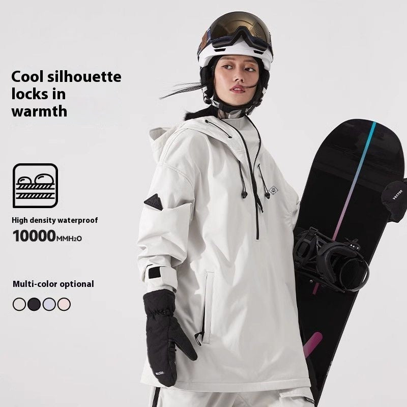 Ski Suit Soft Shell Sweater Women’s Men’s Pullover Top Veneer Double Board Waterproof Coat