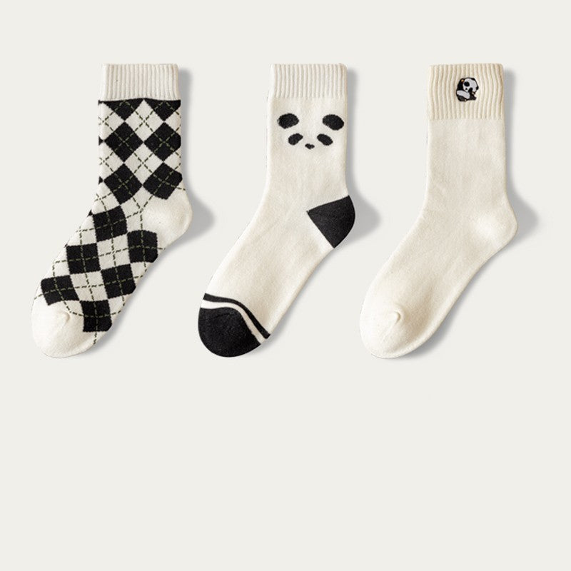 Cartoon Cute Cotton Tube Socks - Combination1 / 3pairs