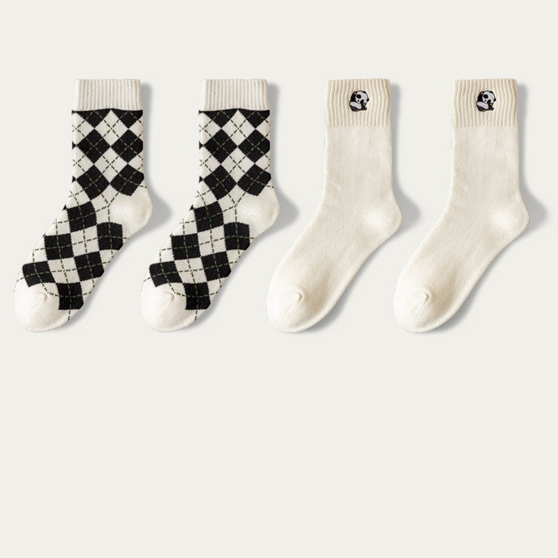 Cartoon Cute Cotton Tube Socks - Combination6 / 4pairs