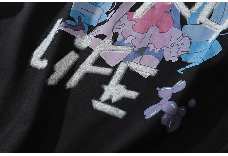 Loose two-dimensional cartoon long sleeves