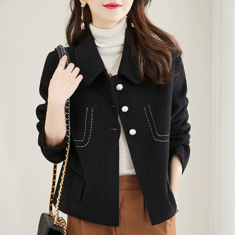Fashionable Korean Style Slimming Casual All-matching Graceful Solid Color Small - Cashew White / M