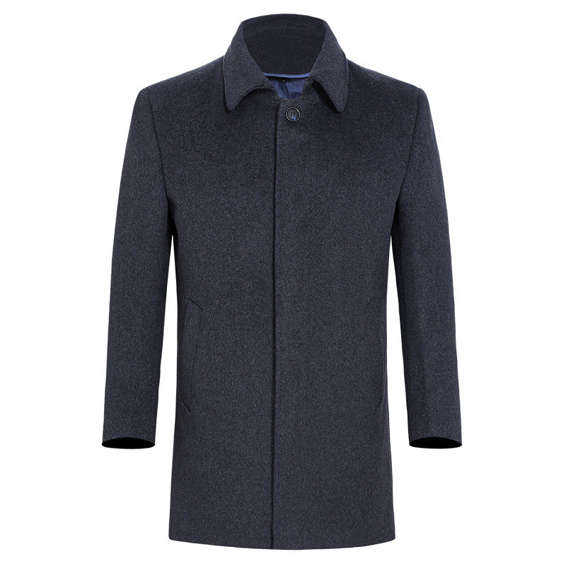 Cashmere coat down liner thick woolen coat