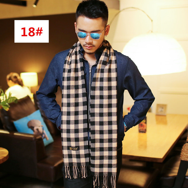 Men’s Fashion Casual Warm Plaid Scarf - 18 Style